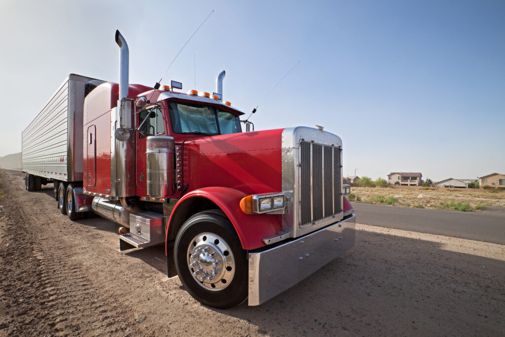 Red Semi Truck